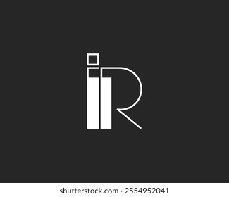 creative letter IR logo design template