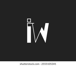 creative letter IW logo design template