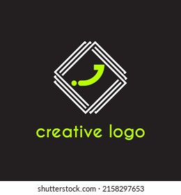 creative letter j geometric for logo company design