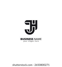 Creative Letter J and H Logo, Bold Monogram Design.