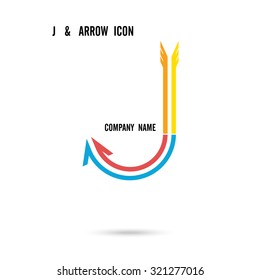 Creative letter J icon logo design vector template.Vector illustration