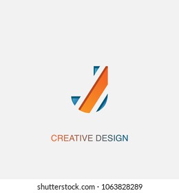 Creative letter j logo design vector template