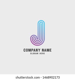 Creative Letter J Logo design vector template. Friendly funny ABC Typeface. Colorful Alphabet collection. Type Characters Logotype symbols