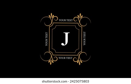 Creative letter J logo emblem. Monogram for company branding, business, sign, heraldry, label.