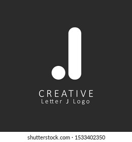 Creative Letter J Logo with Shape and Dark Concept