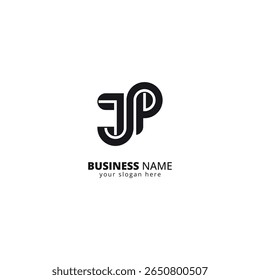 Creative Letter J and P Logo, Bold Monogram Design.