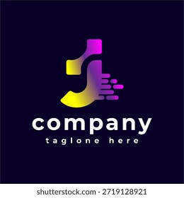 diseño creativo del logotipo del Vector de la letra J
