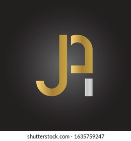 Creative letter JA Logo Design Vector Template. Initial Linked Letter JA Logo Design