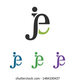 creative letter je logo design