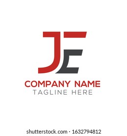 Creative letter JE Logo Design Vector Template. Initial Linked Letter JE Logo Design