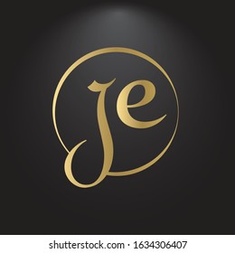 Creative letter JE Logo Design Vector Template. Initial Linked Letter JE Logo Design