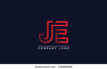 Creative Letter JE Logo Design Vector Template. Initial Letter JE Logo Design