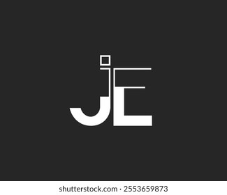 creative letter JE logo design template