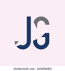 Creative letter JG Logo Design Vector Template. Initial Linked Letter JG Logo Design