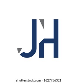 Creative letter JH Logo Design Vector Template. Initial Linked Letter JH Logo Design