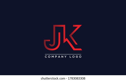 Creative Letter JK Logo Design Vector Template. Initial Letter JK Logo Design