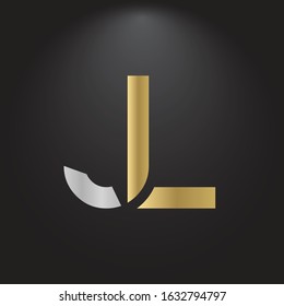 Creative letter JL Logo Design Vector Template. Initial Linked Letter JL Logo Design