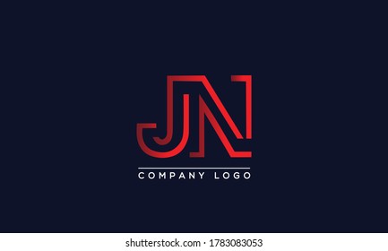 Creative Letter Jn Logo Design Vector Stock Vector (Royalty Free ...