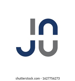Creative letter JO Logo Design Vector Template. Initial Linked Letter JO Logo Design