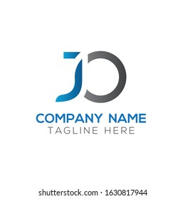 Creative letter JO Logo Design Vector Template. Initial Linked Letter JO Logo Design