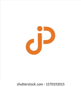 Creative letter jp logo Template simple