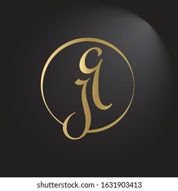 Creative letter JQ Logo Design Vector Template. Initial Linked Letter JQ Logo Design