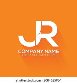 letra creativa plantilla de diseño de logotipo JR ,logotipo inicial, logotipo minimalista, diseño de logotipo plano