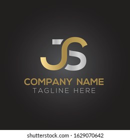 Creative letter JS Logo Design Vector Template. Initial Linked Letter JS Logo Design