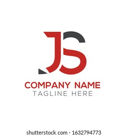 Creative letter JS Logo Design Vector Template. Initial Linked Letter JS Logo Design
