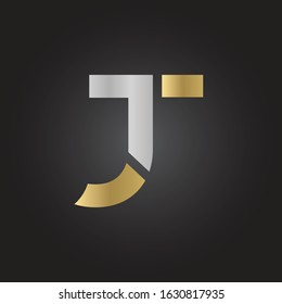 Creative letter JT Logo Design Vector Template. Initial Linked Letter JT Logo Design