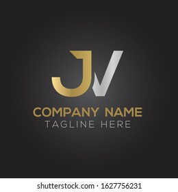 Creative letter JV Logo Design Vector Template. Initial Linked Letter JV Logo Design