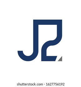 Creative letter JZ Logo Design Vector Template. Initial Linked Letter JZ Logo Design