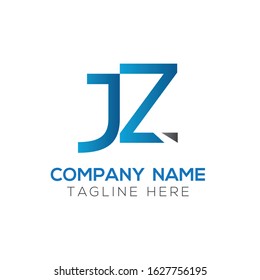Creative letter JZ Logo Design Vector Template. Initial Linked Letter JZ Logo Design