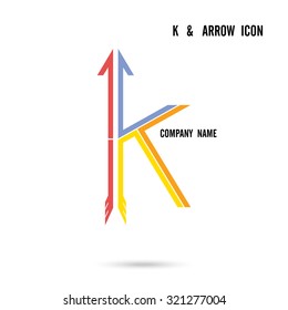 Creative letter K icon logo design vector template.Vector illustration