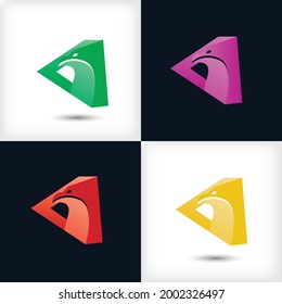 Creative Letter K logo design with Eagles Bird concept for Business Company . Abstract letter logo Design Template with different color version set.