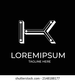 Creative Letter K logo design Technology  