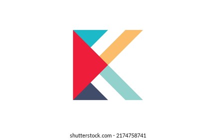 Creative letter K logo design vector template
