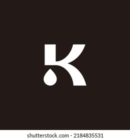 creative letter k logo design. Vector illustration of letter k and drop water. modern logo design vector icon template