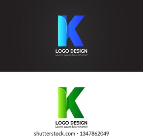 Creative Letter K Modern Logo Icon Design Template Elements -