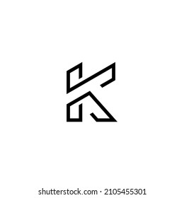 Creative Letter K Monogram Logo Design Vector Template