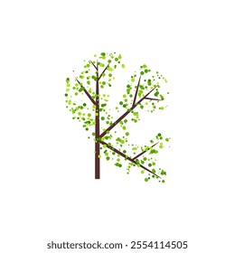 Creative letter k shape tree illustration, perfect for eco-friendly, nature, and branding projects.