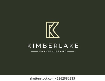 Creative Letter K einfaches elegantes Logo Design Konzept. Ursprüngliches Symbol für die Unternehmensidentität. Alphabet-Vektorelement