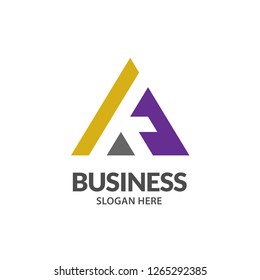 creative letter k triangle color logo vector illustration