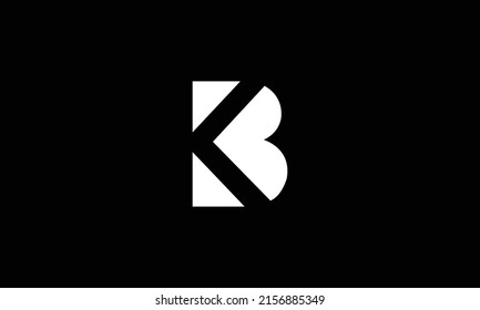 Plantilla de vectores de diseño de logotipo KB de carta creativa.