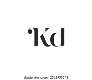 creative letter KD logo design template