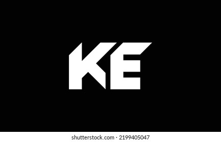  Creative letter KE Logo Design Vector Template. Initial Letter KE Logo Design 
