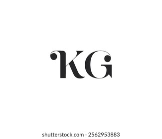creative letter KG logo design template