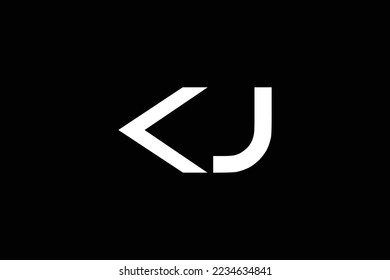 Creative Letter KJ Logo Design Template. Minimal Awesome KJ Logo Template. K Logo. J Logo