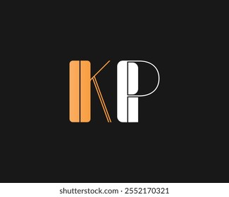 carta criativa KP logotipo design para a empresa