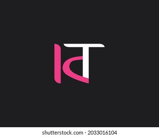 creative letter KT logo design vector template